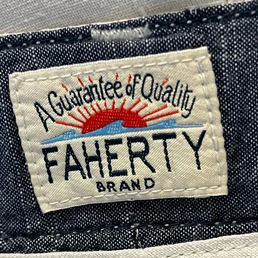 Faherty Malibu Shorts Linen Cotton Chinos Stone Lightweight Golf Pockets Mens 40
